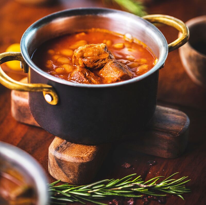 Ragoût d'agneau, haricots