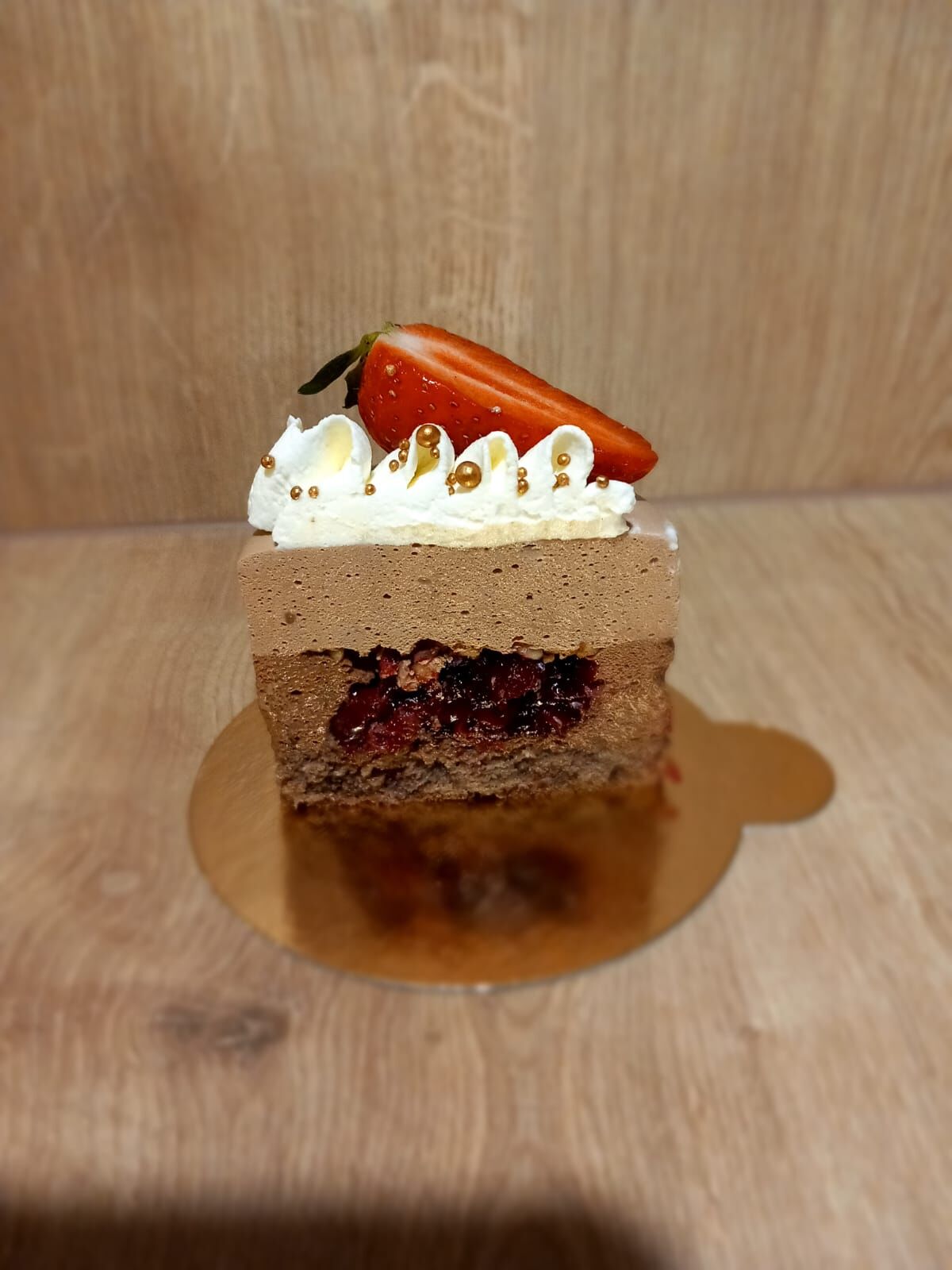 Mini torcik mleczna czekolada/frużelina wiśniowa