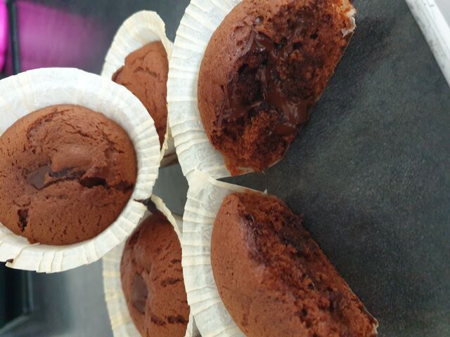 Muffins chocolat coeur coulant