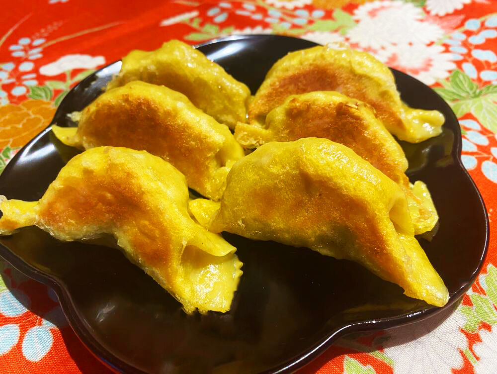 Gyozas au bœuf curry faits maison