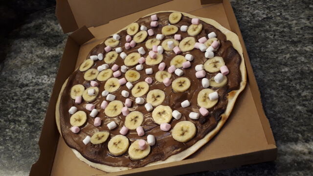 PIZZA NUTELLA BANANES MINI CHAMALLOW