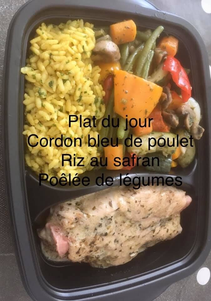VENTE A EMPORTER : MENU DU JOUR Entrée Plat Dessert et Pain 