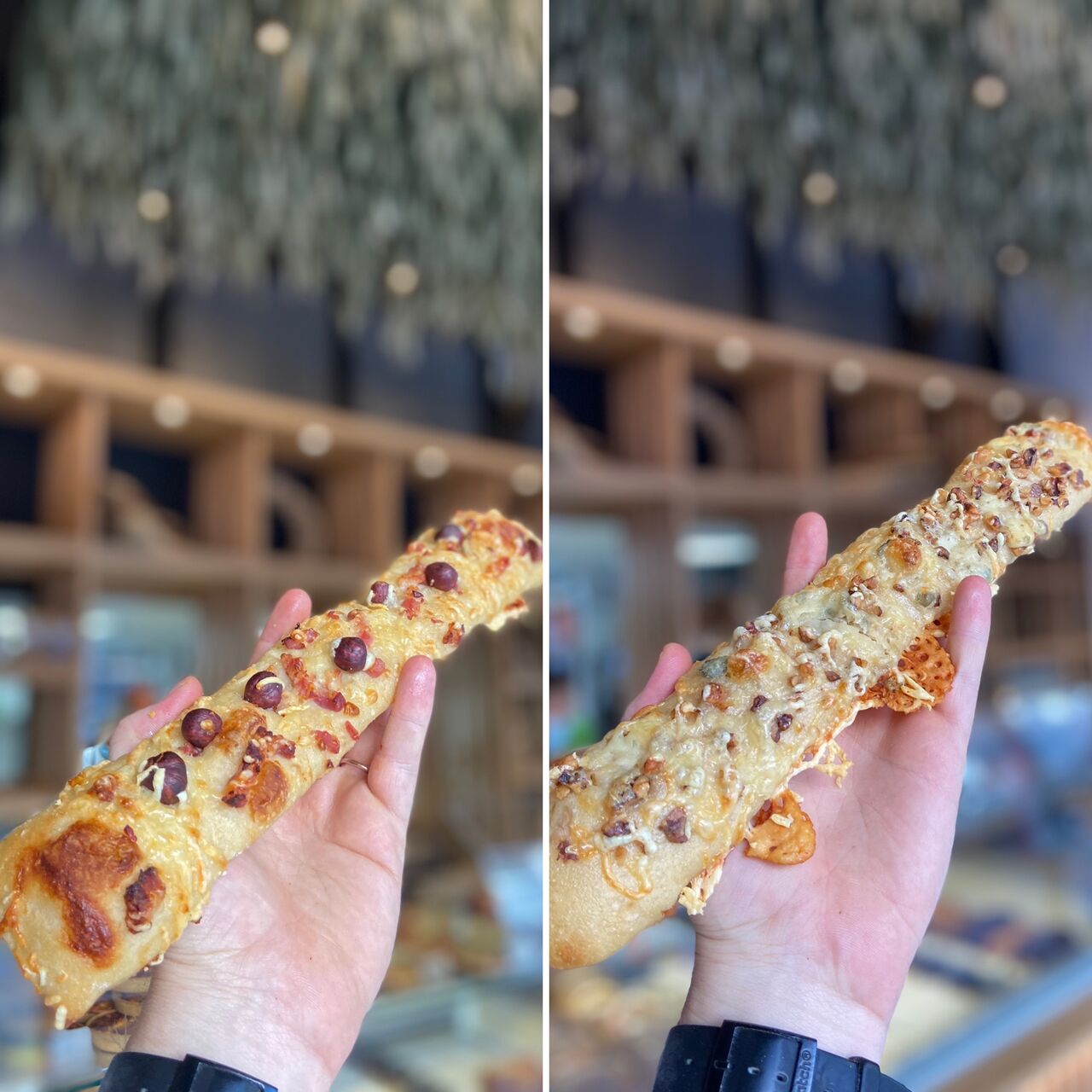 Nous proposons également des fougasses: lardons noisettes, bleu et noix, fromage, lardons reblochon 