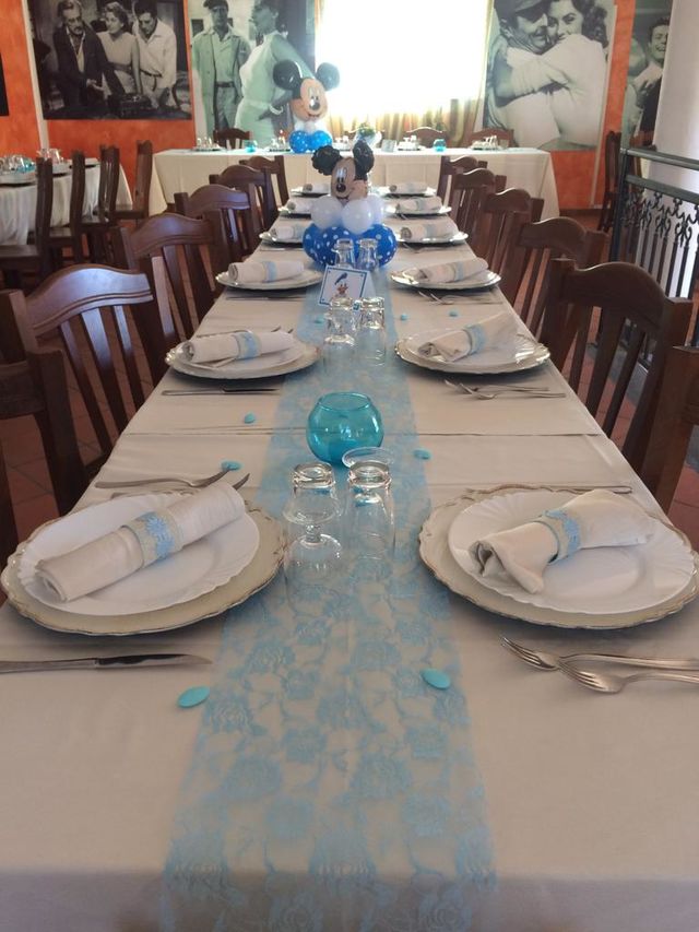 Arredo proposto al banchetto per un battesimo