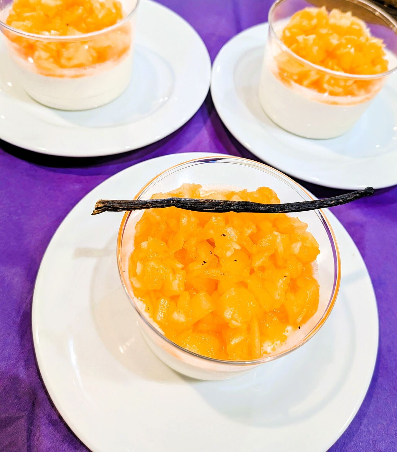 Panna cotta vanille compotée de melon