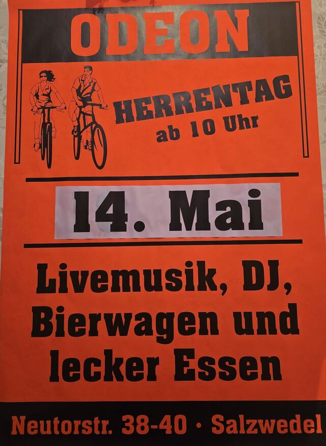 Herrentagsparty am 14.05.2026 bei uns
