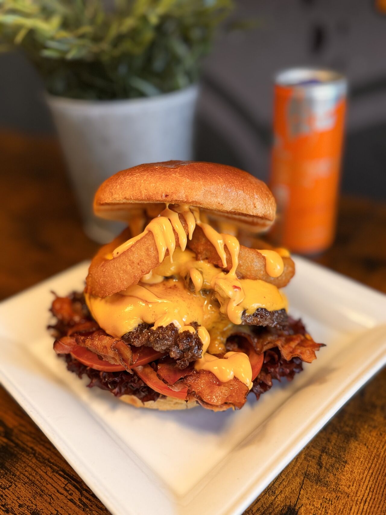 Bacon Cheese Double Smash Burger
