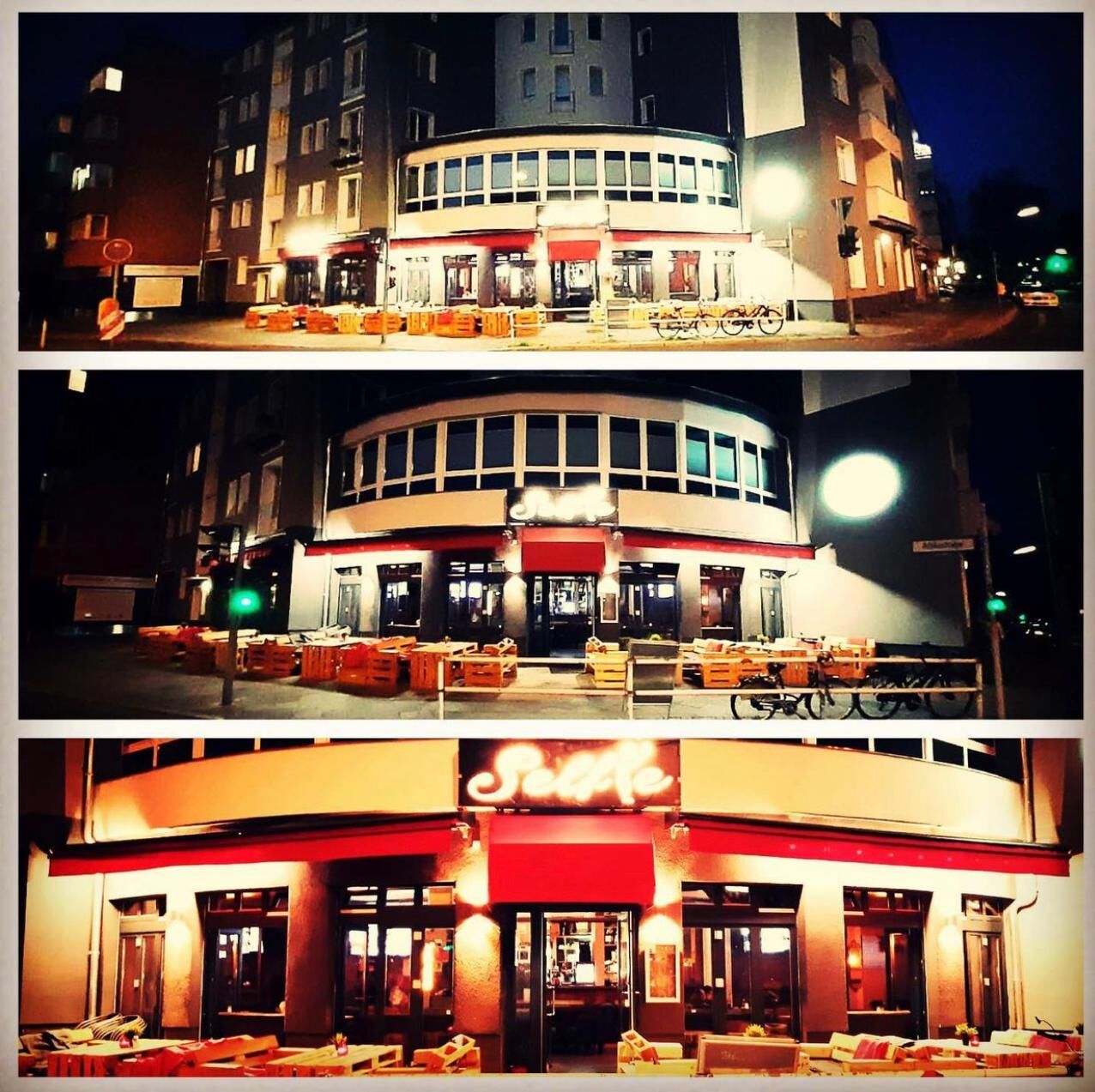 Selfie bei Nacht Außenansicht