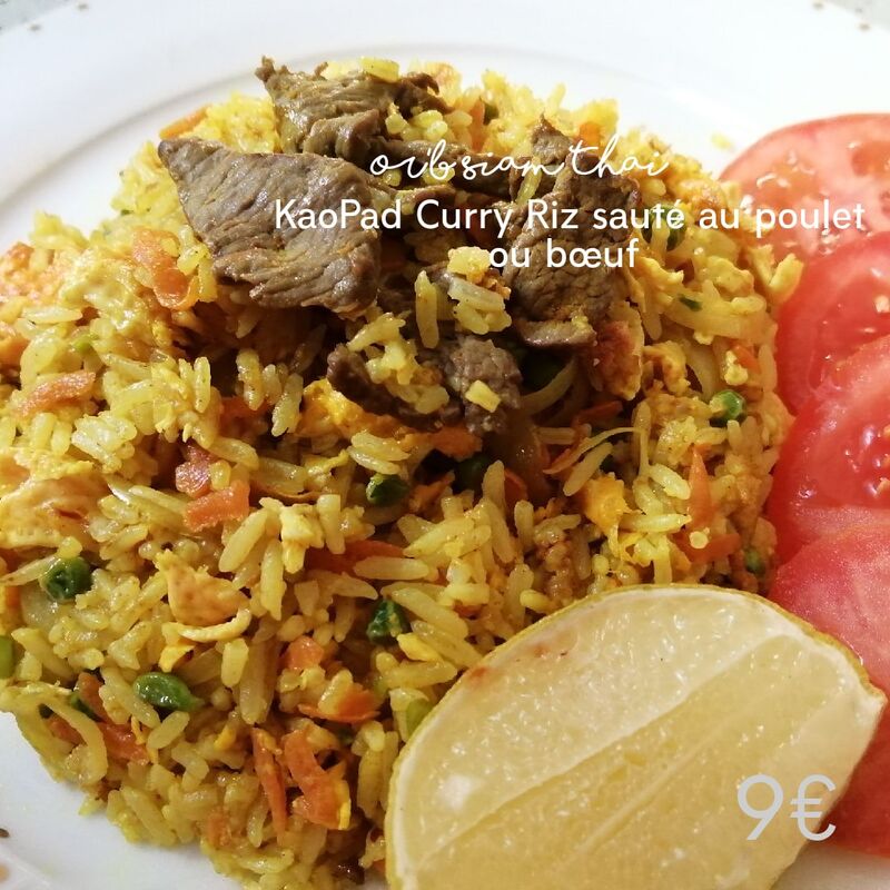 Riz sauté au curry boeuf