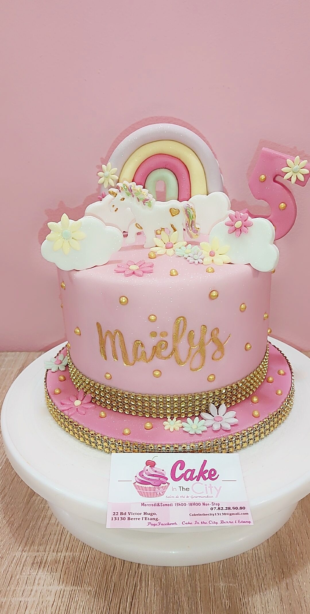Gâteau Licorne pour les 5 ans de Maelys