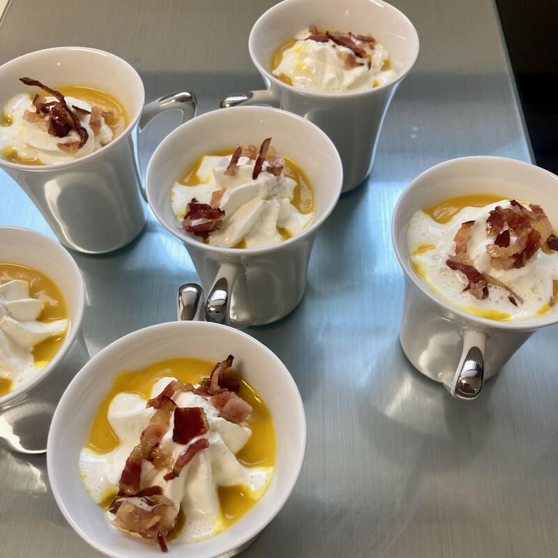 Cappuccino de butternut chantilly ail 