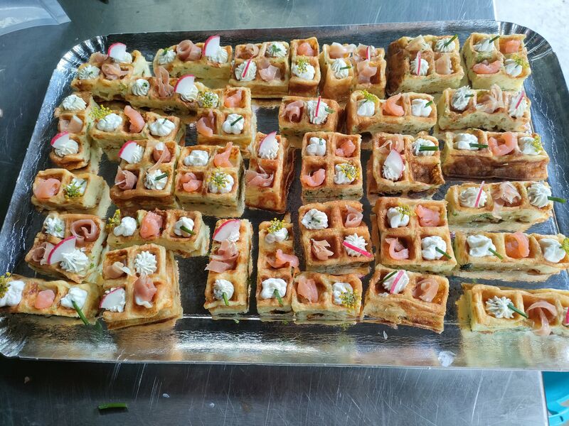 Mini gaufres salées 