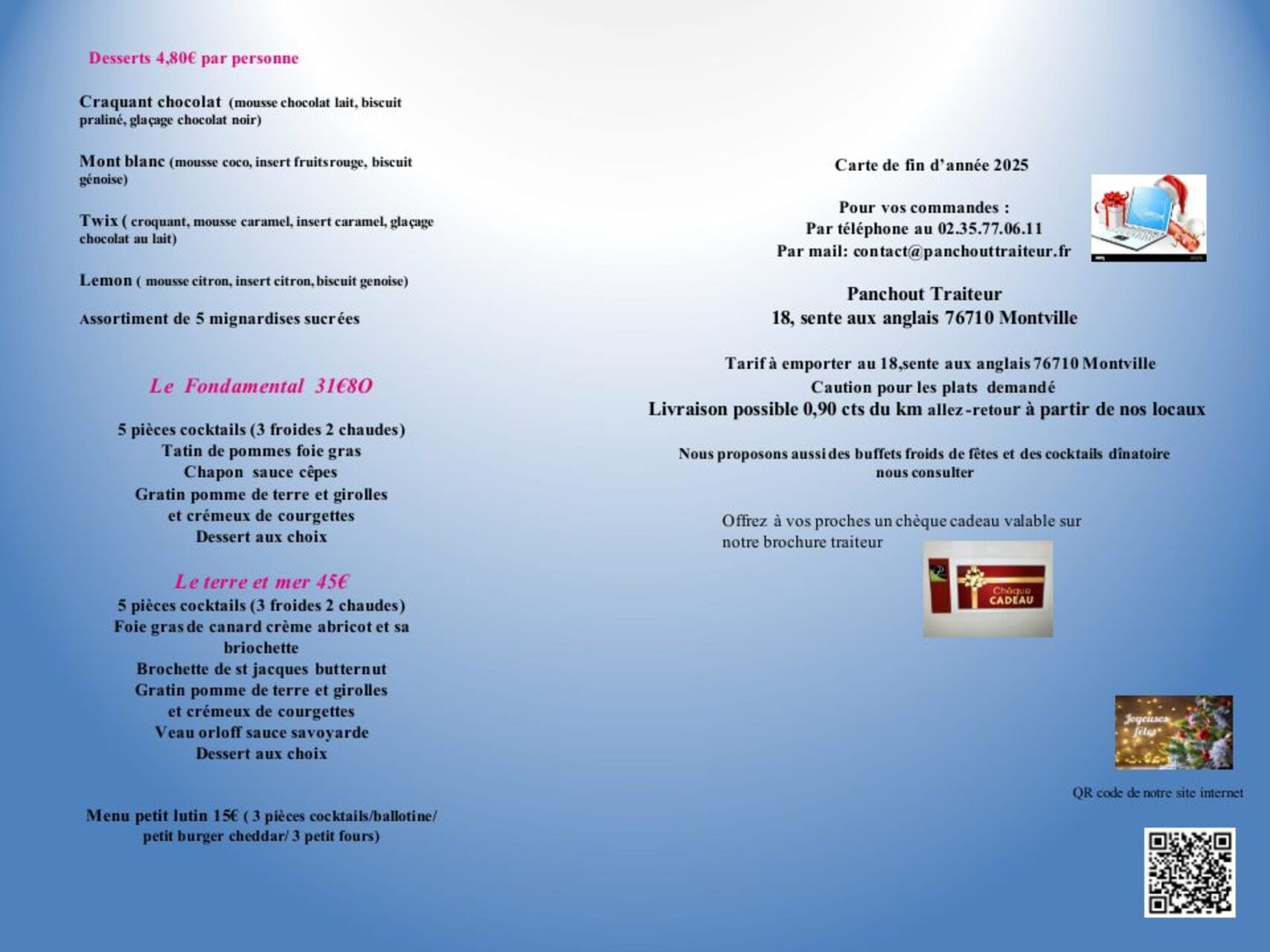 Menus de fêtes