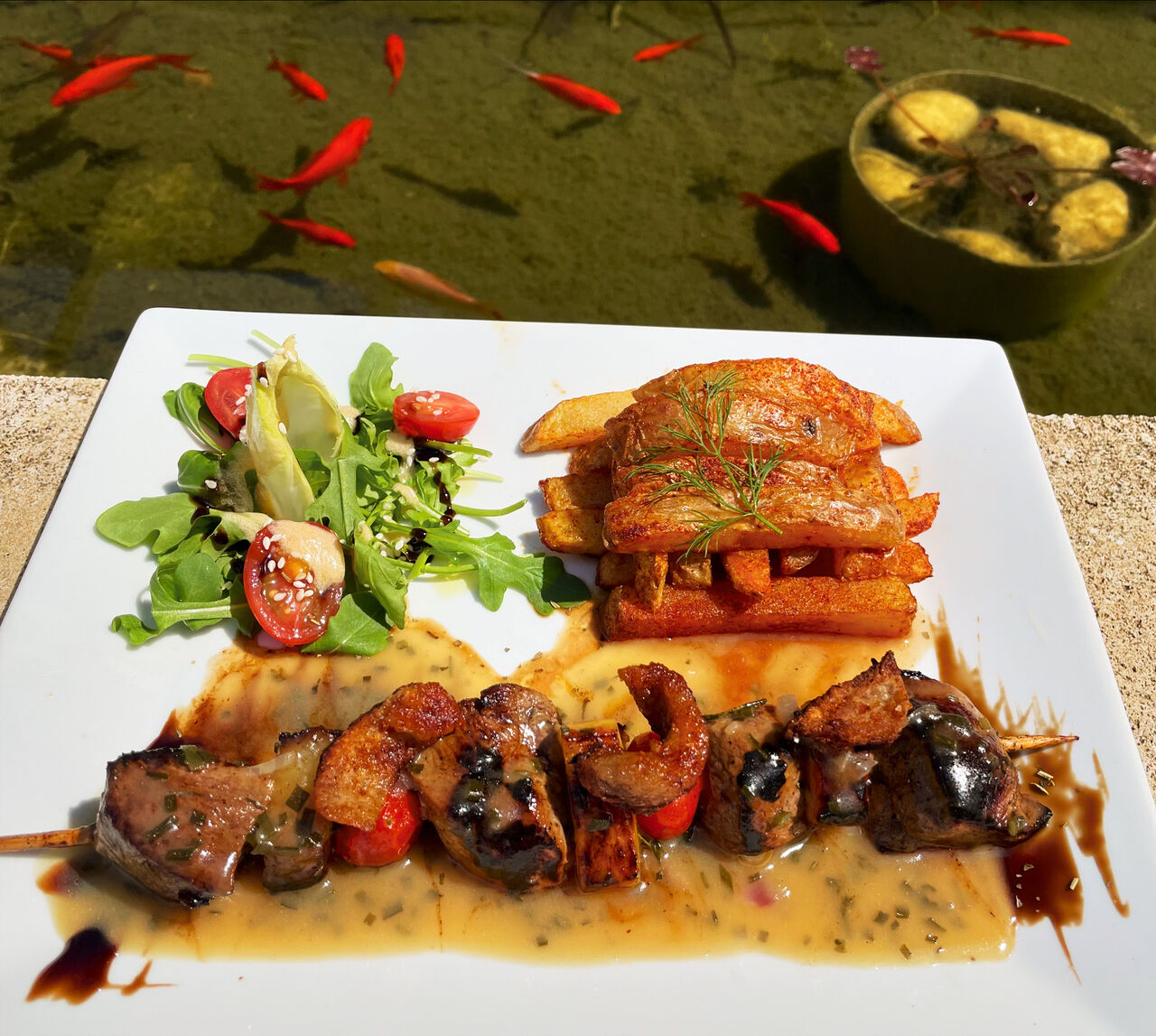 Brochette de magret de canard