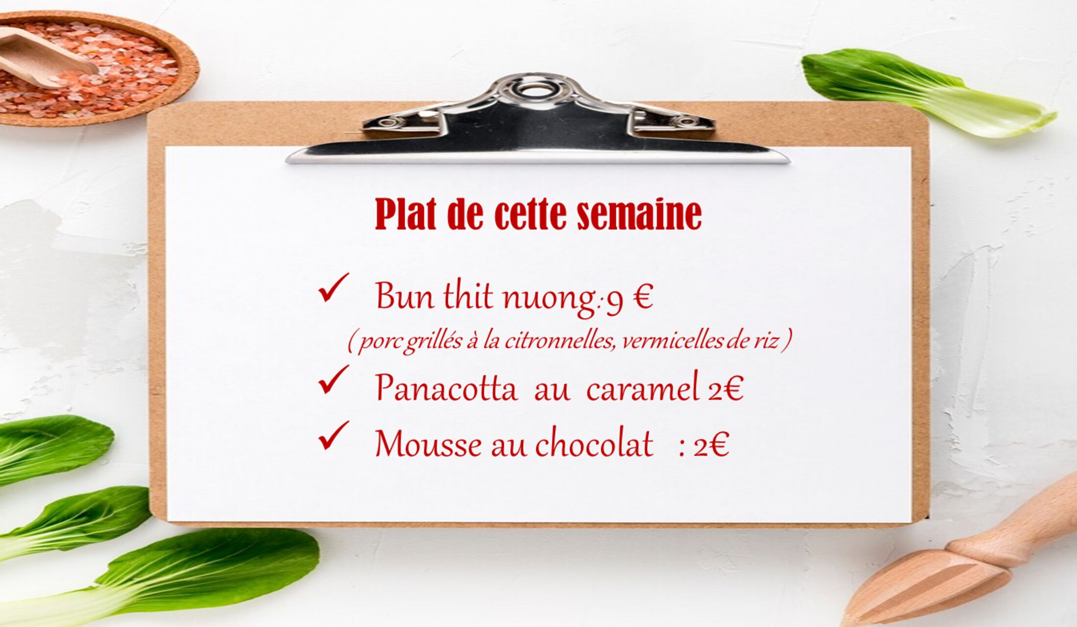 Plat de cette semaine