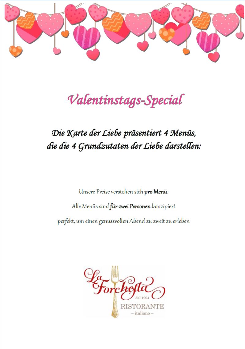 Valentinstagsmenü