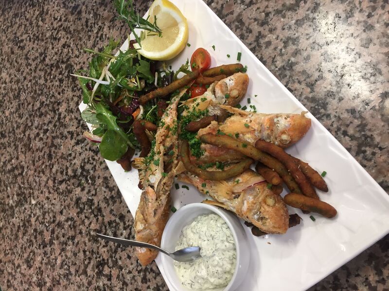 Fritto de rougets et ses légumes, sauce tartare