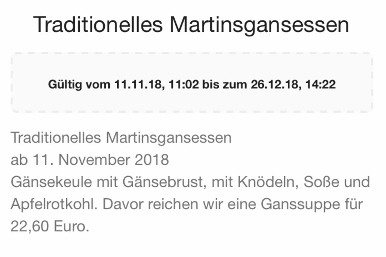 Traditionelle Weihnachtsgans