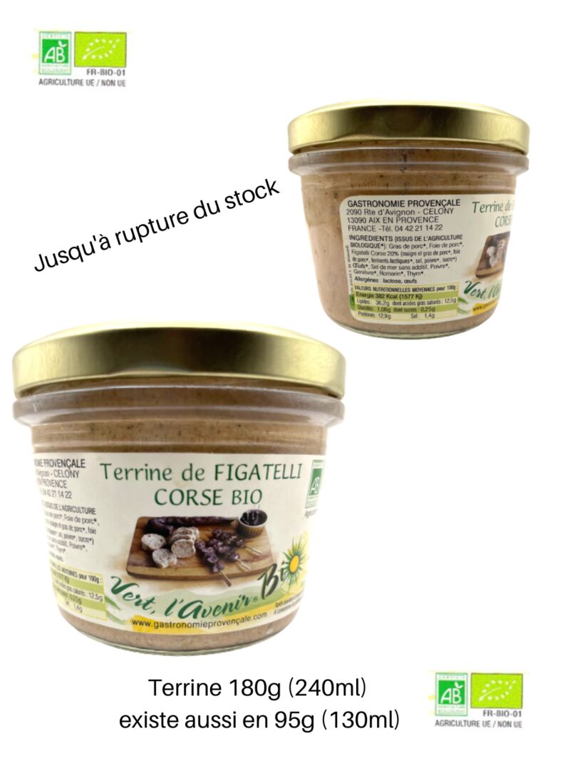 Terrine de FIGATELLI CORSE BIO - 95g et 180g
