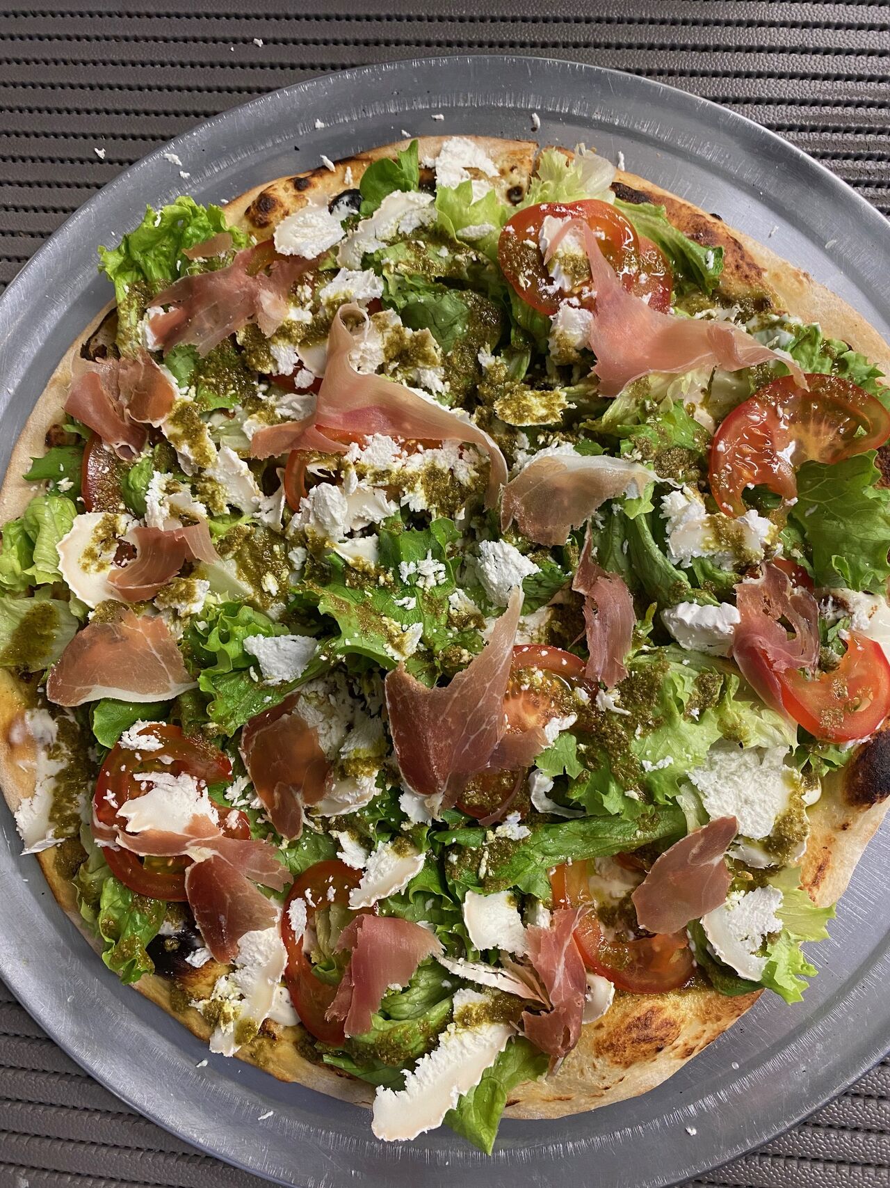 Pizza salade chèvre 