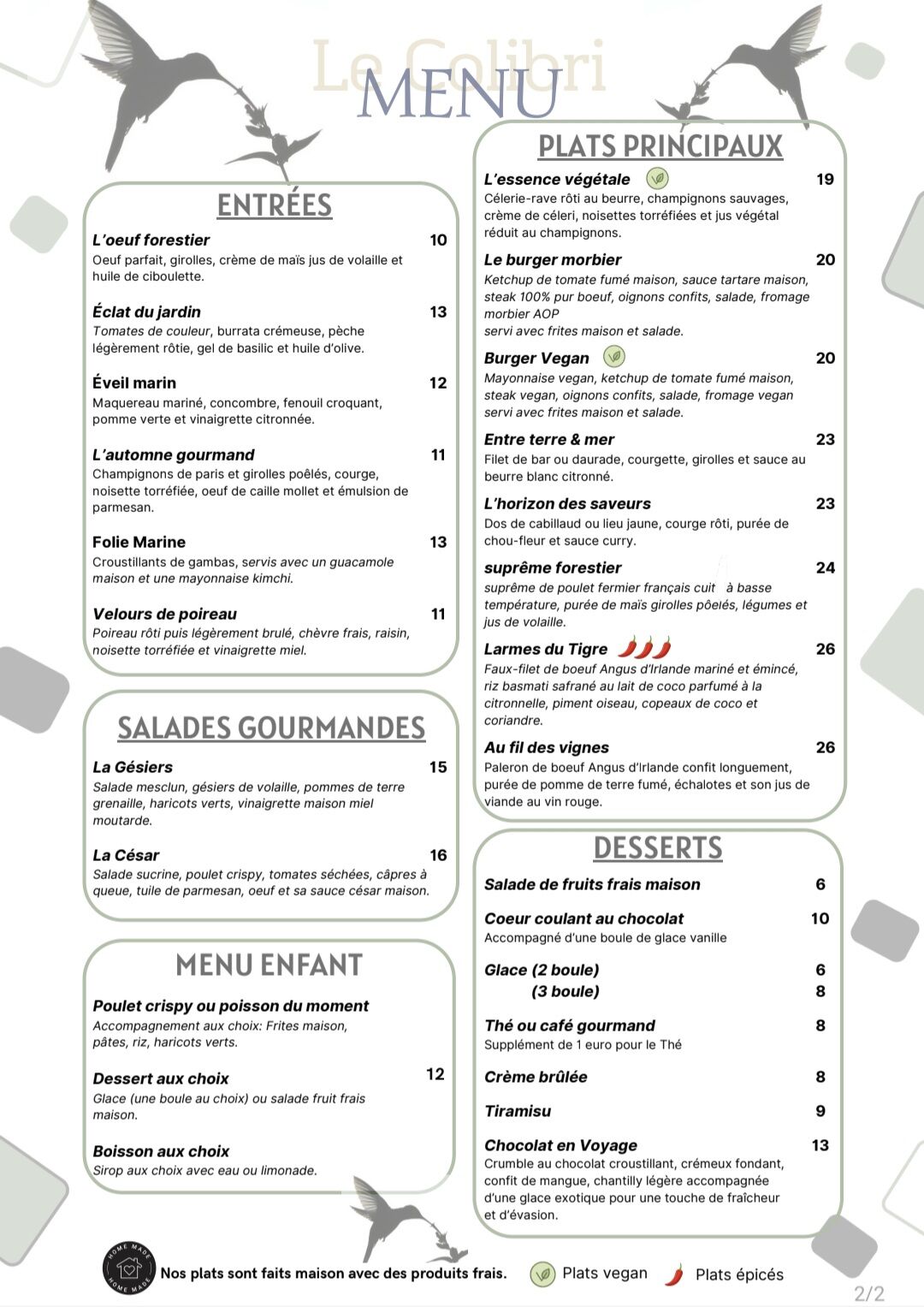 Carte du moment