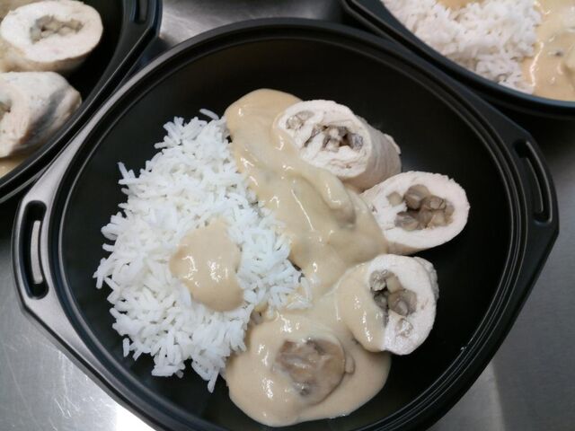 Ballottine de poulet et riz