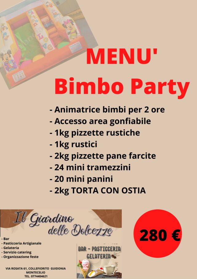 ALLA FESTA DEL TUO BIMBO CI PENSIAMO NOI!!