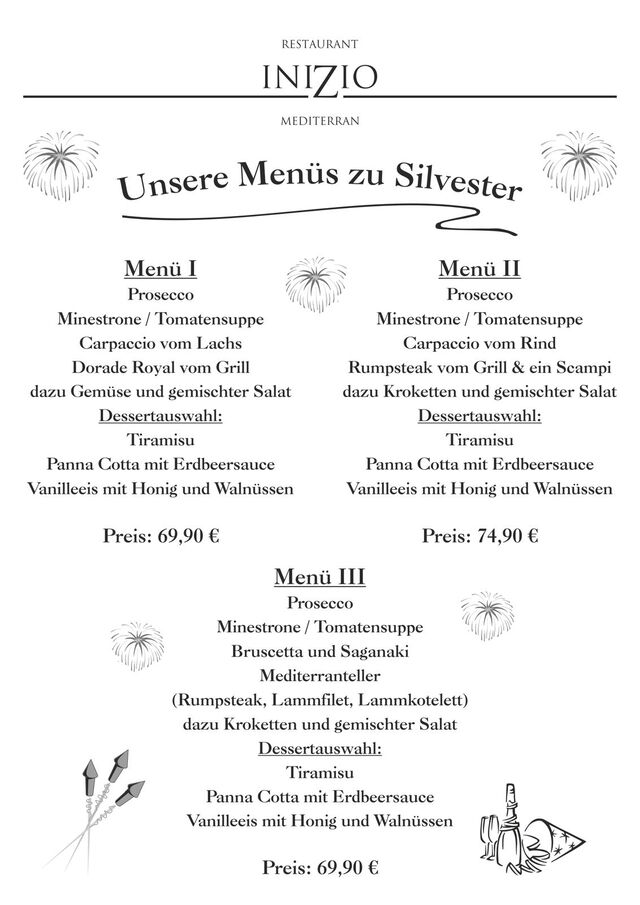 Silvester-Menüs