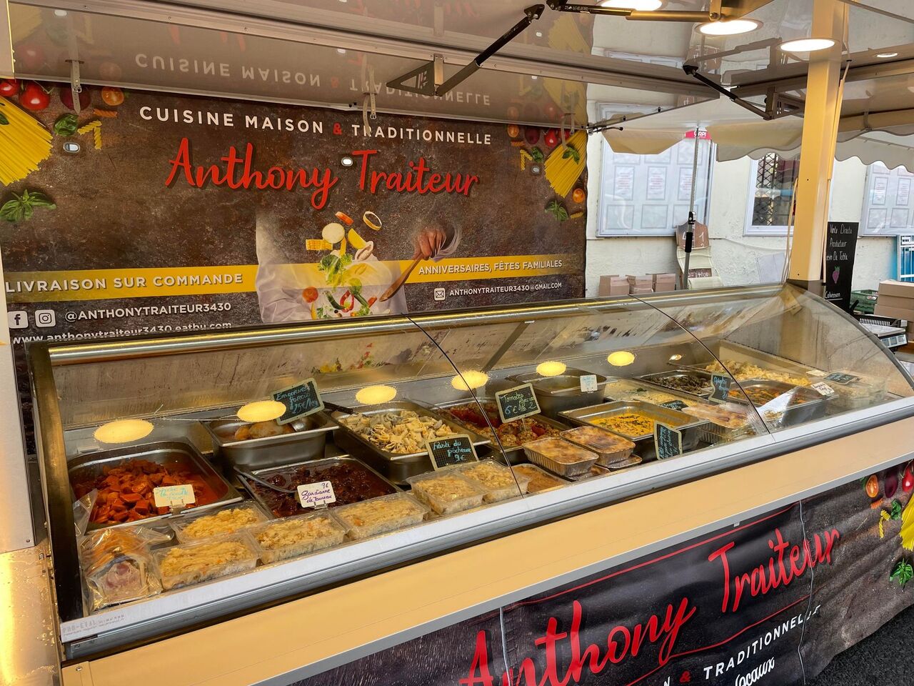 Retrouvez nos plats à emporter sur les marchés du Gard et de l'Hérault