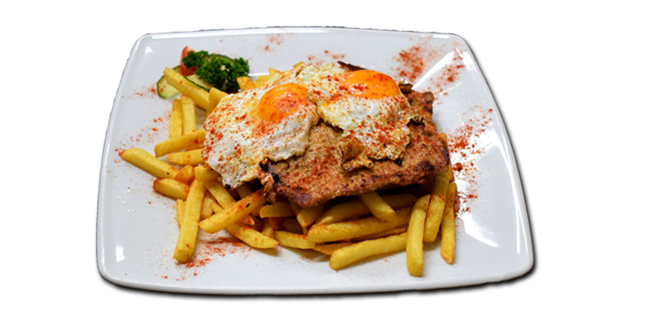 Holstein szelet / Holstein style slice (natural pork slice with fried egg)