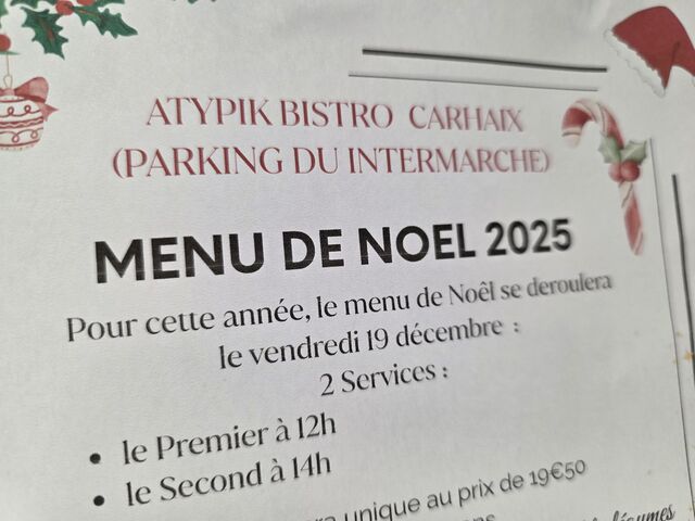 Menu de noel 