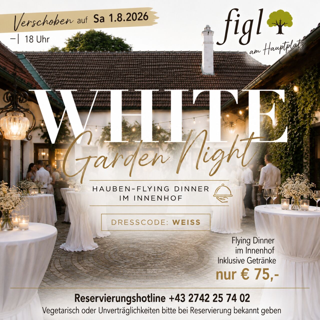 🤍 WHITE GARDEN NIGHT – White Dinner beim Figl 🤍