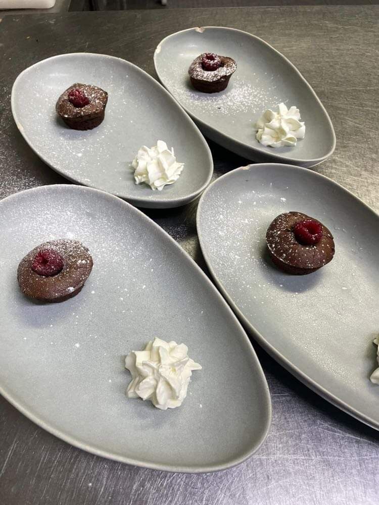 Coulant cœur framboises