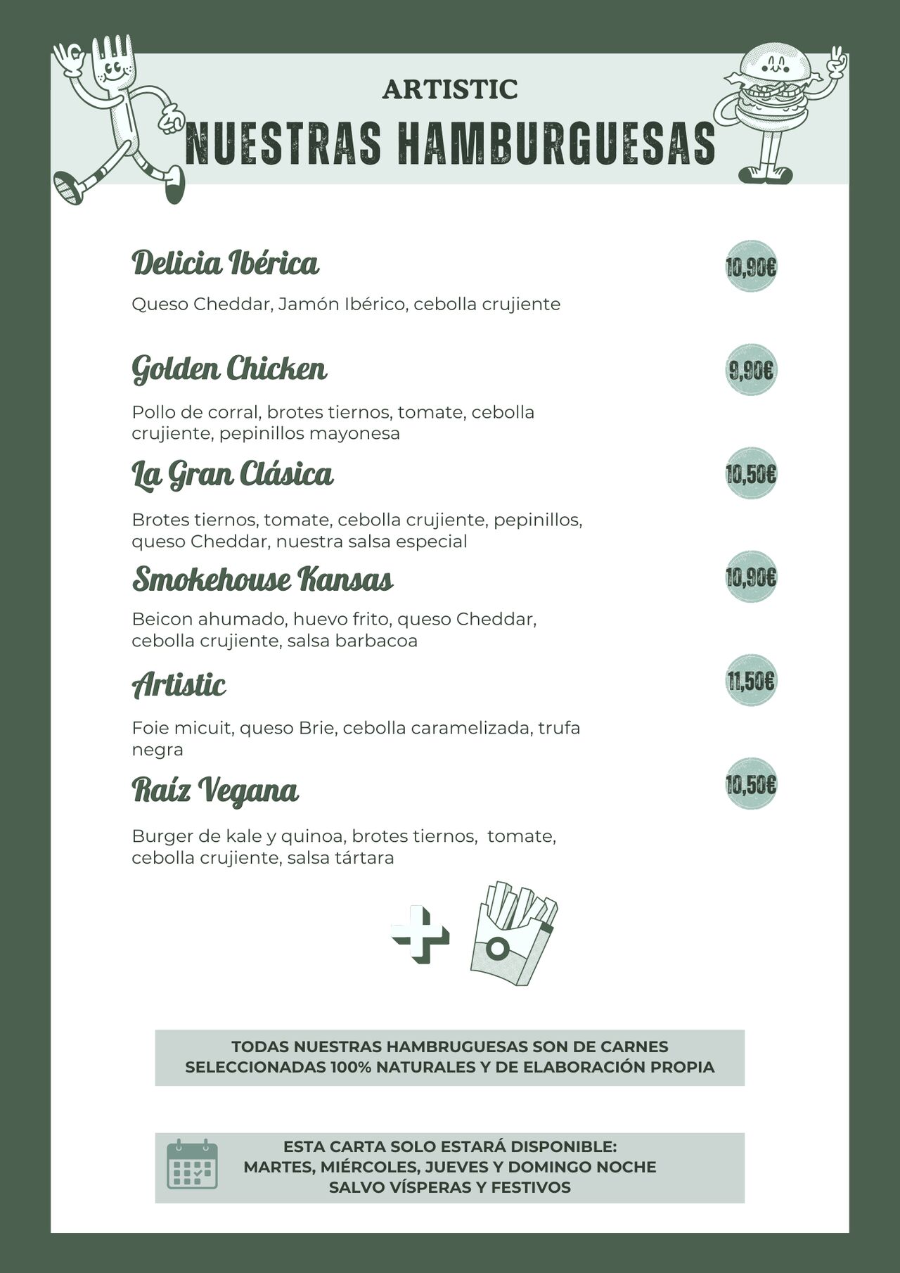 NUESTRAS HAMBURGUESAS