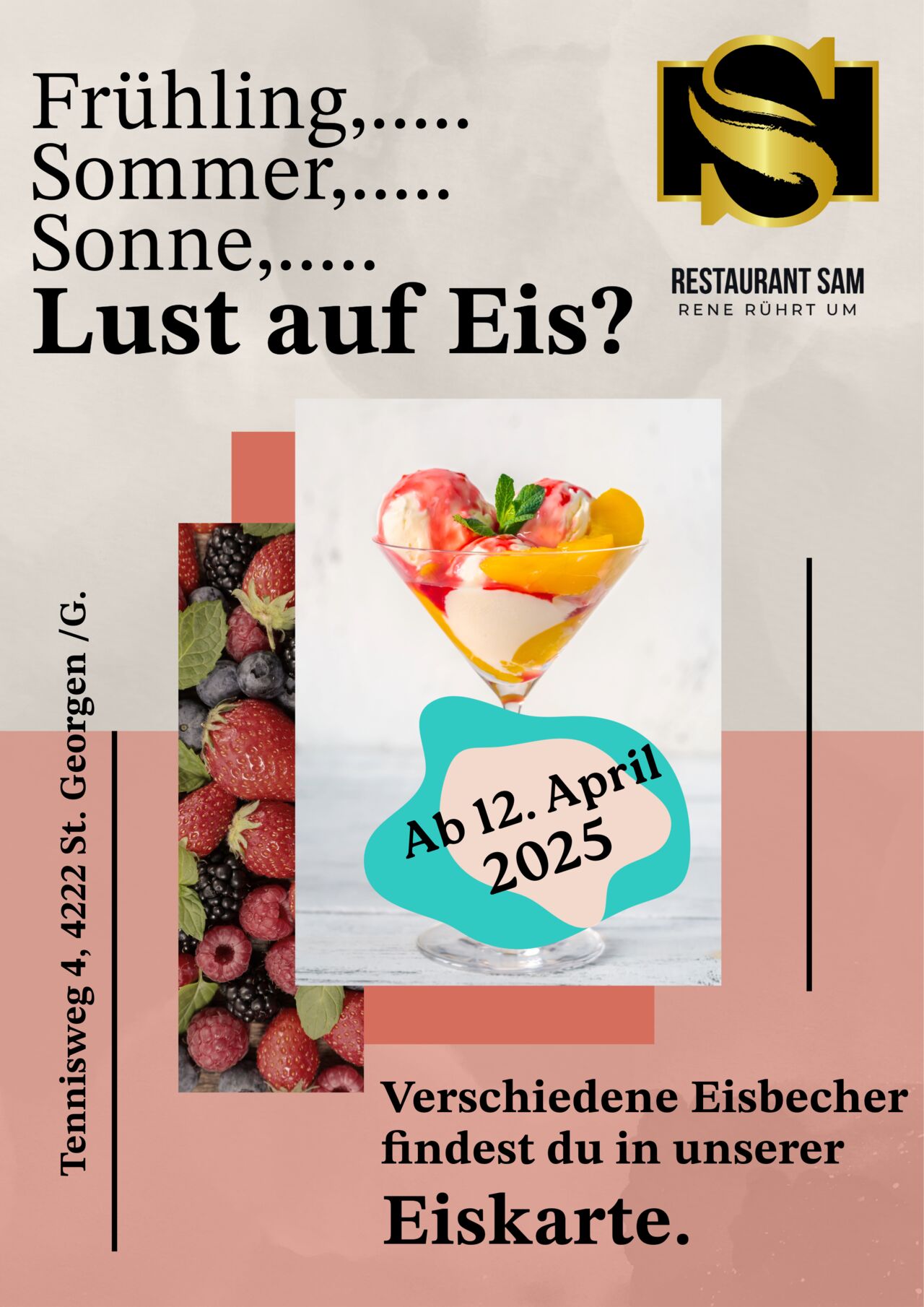 Frühlung,..... Sommer,..... Sonnenschein,.... Lust auf Eis ?