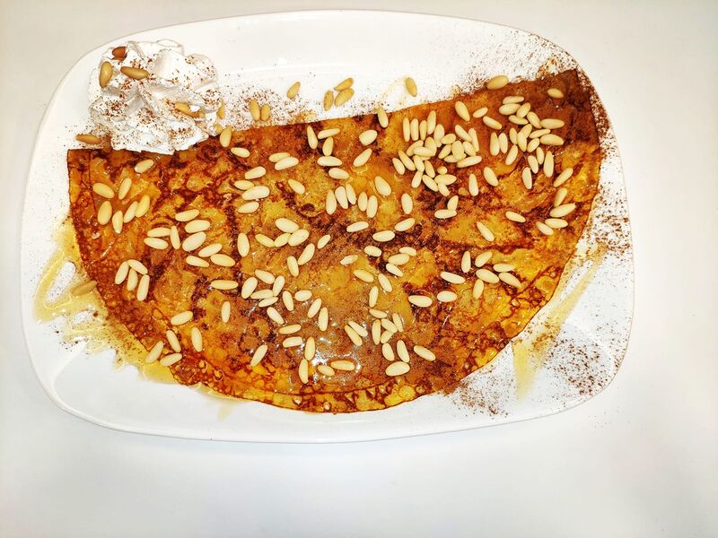 Crepe de Mel, Pinhão e Canela 