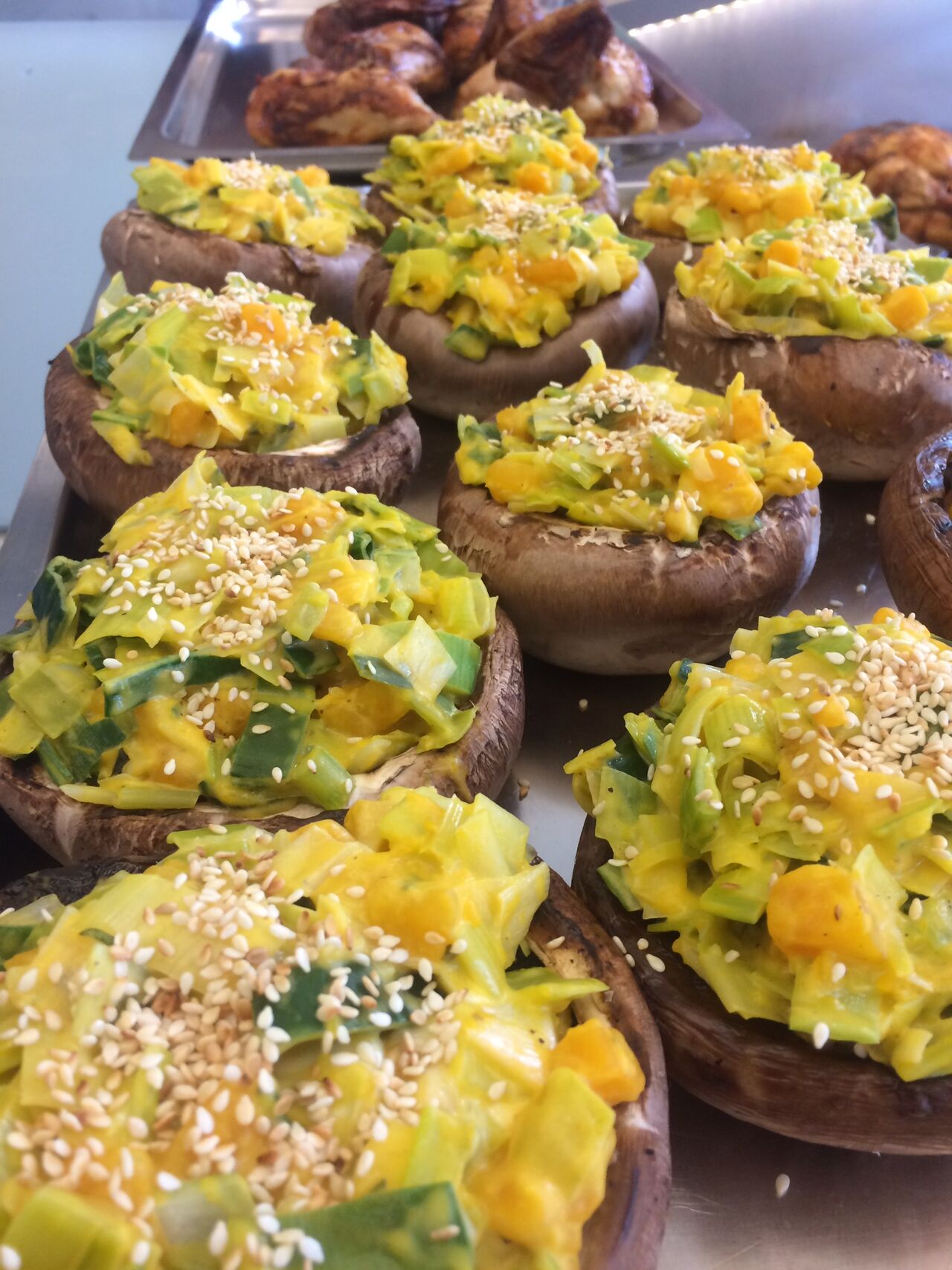 Portobello-champignons met geitenkaas