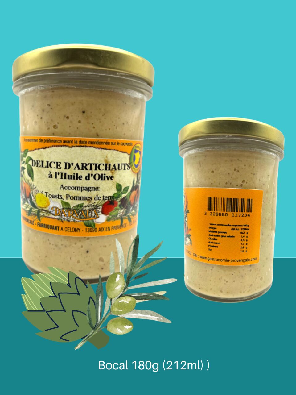 DÉLICE D'ARTICHAUTS - 180g - 212ml