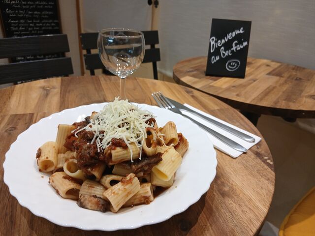 Pâtes tomates champignons 