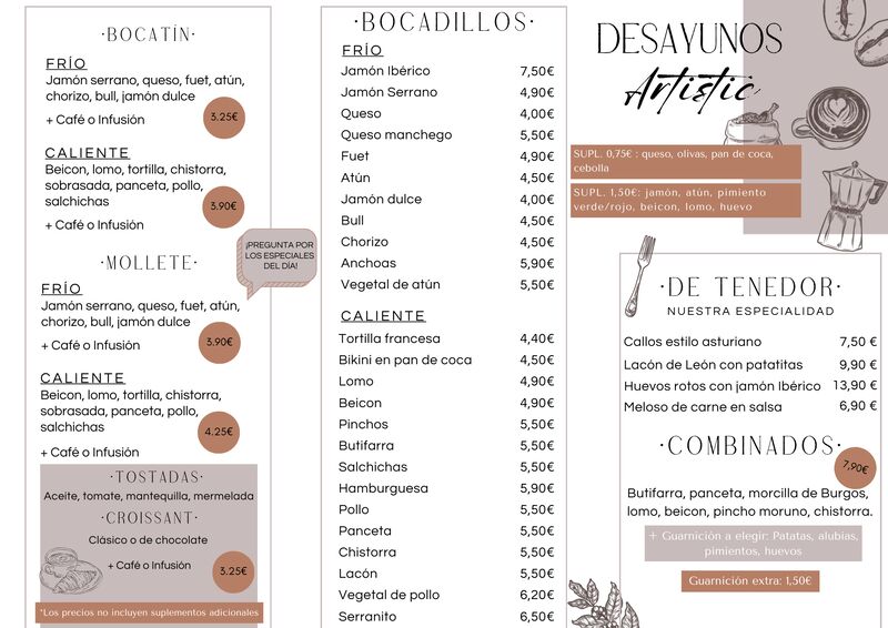 NUESTROS DESAYUNOS ☕