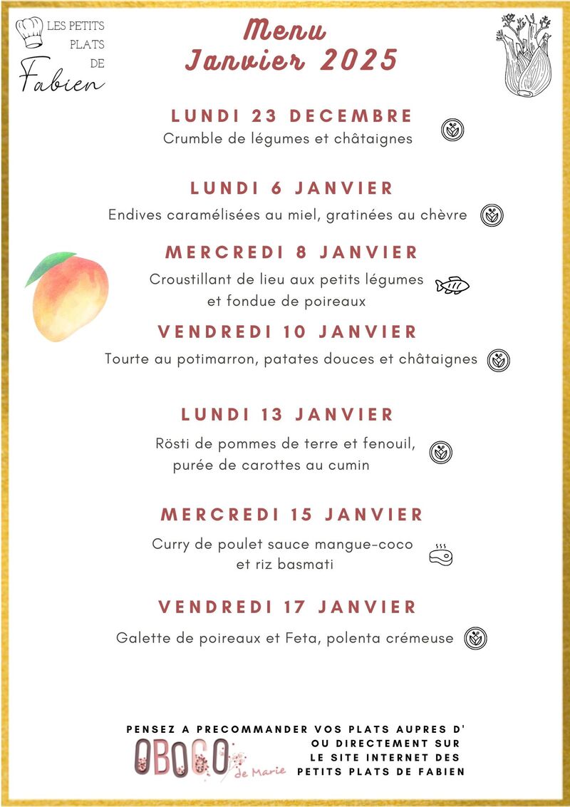menu Janvier