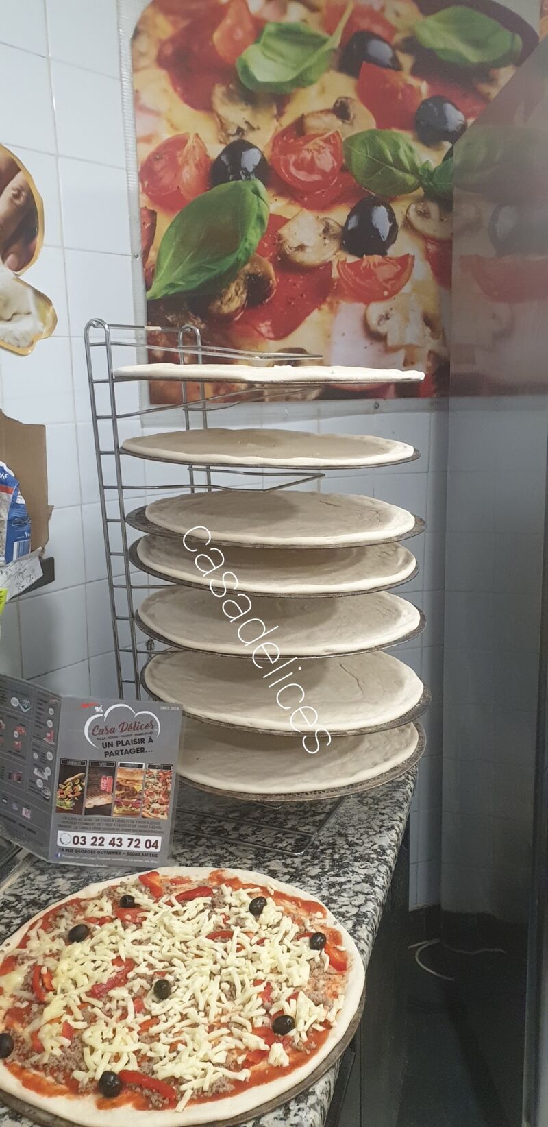 pâte fraîche Pétri et cuit sur place 