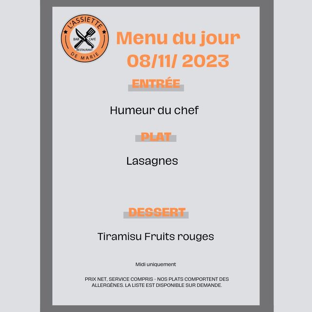 MERCREDI 08 NOVEMBRE