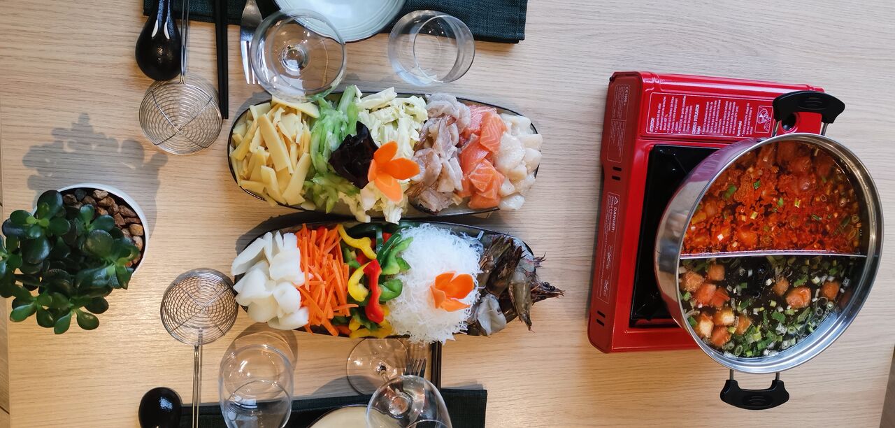 Fondue de fruits de mer du restaurant chinois Le Ginkgo à Vichy