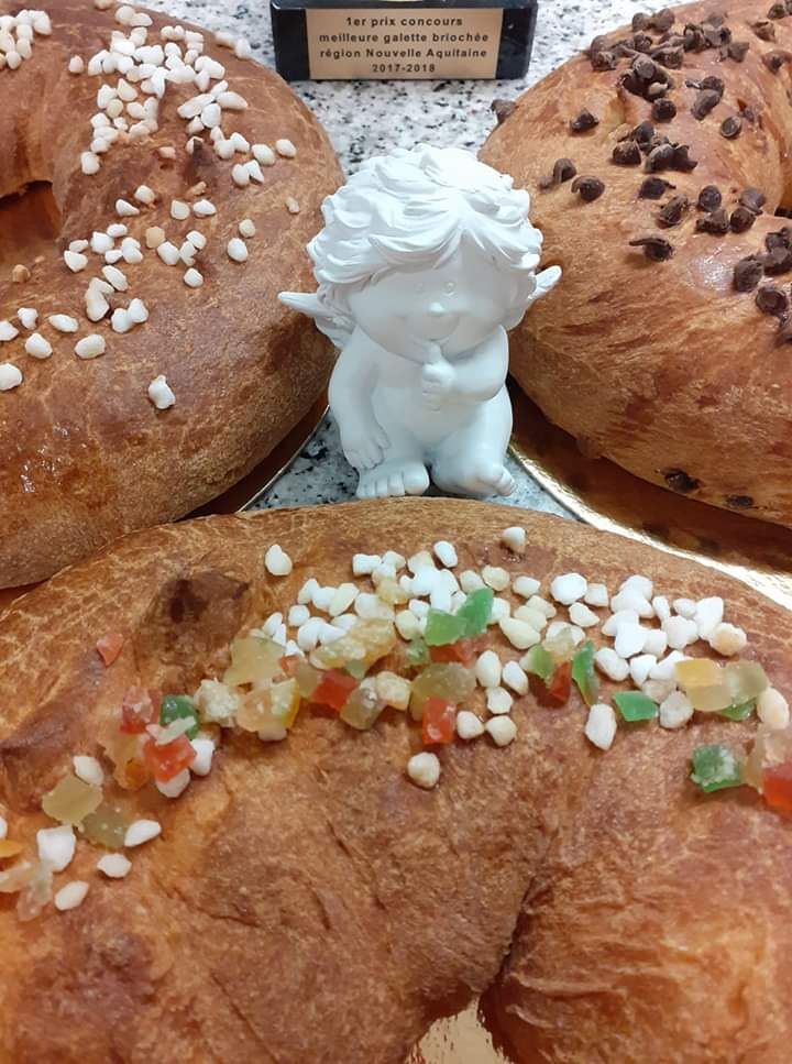 Galette briochée chocolat et fruits confits 