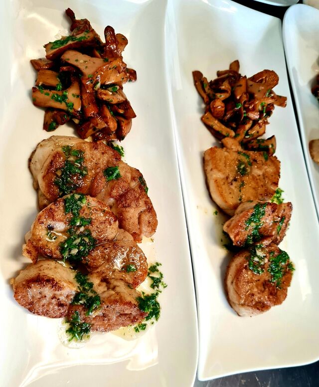 Escalope de Ris de Veau aux Girolles