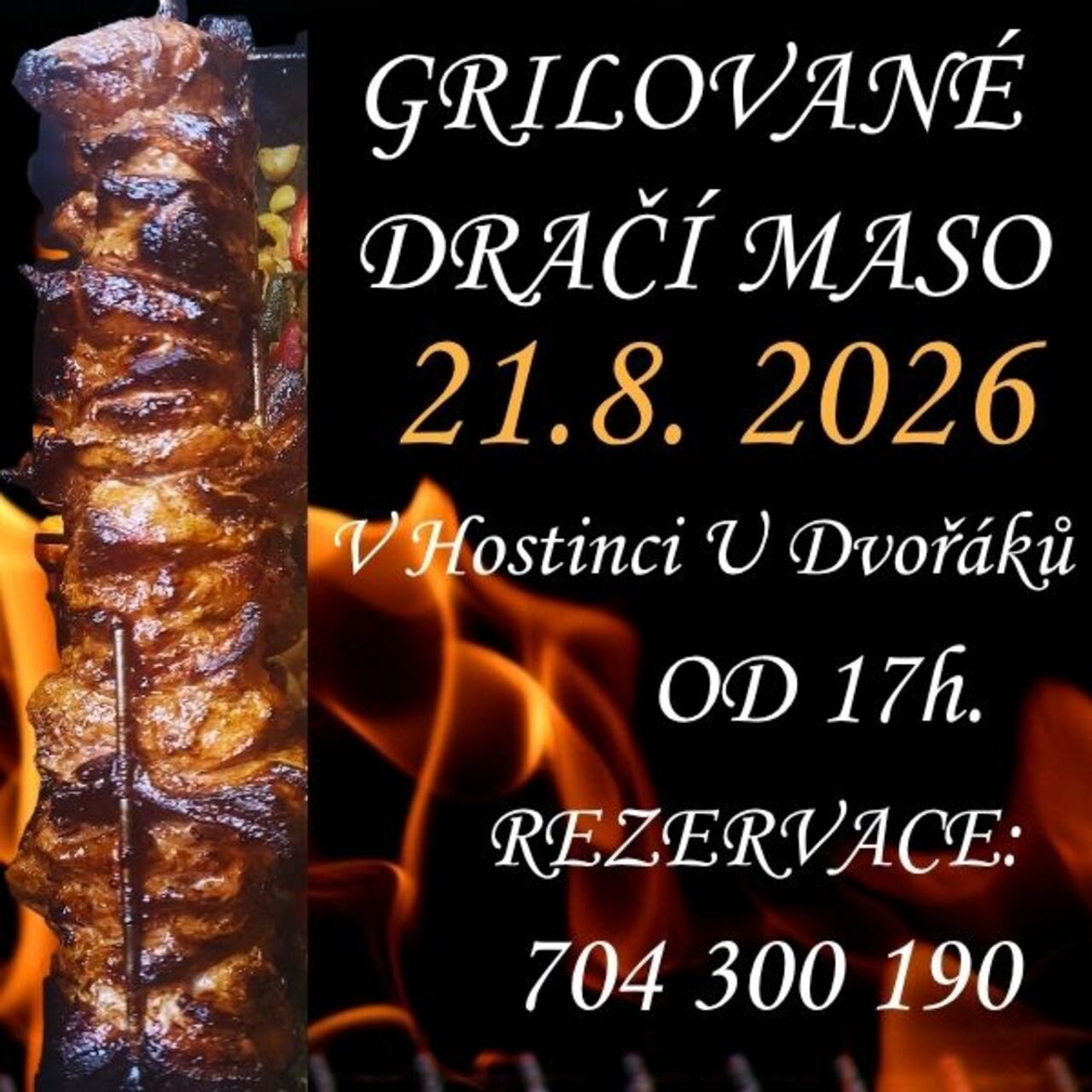 Dračí maso na grilu