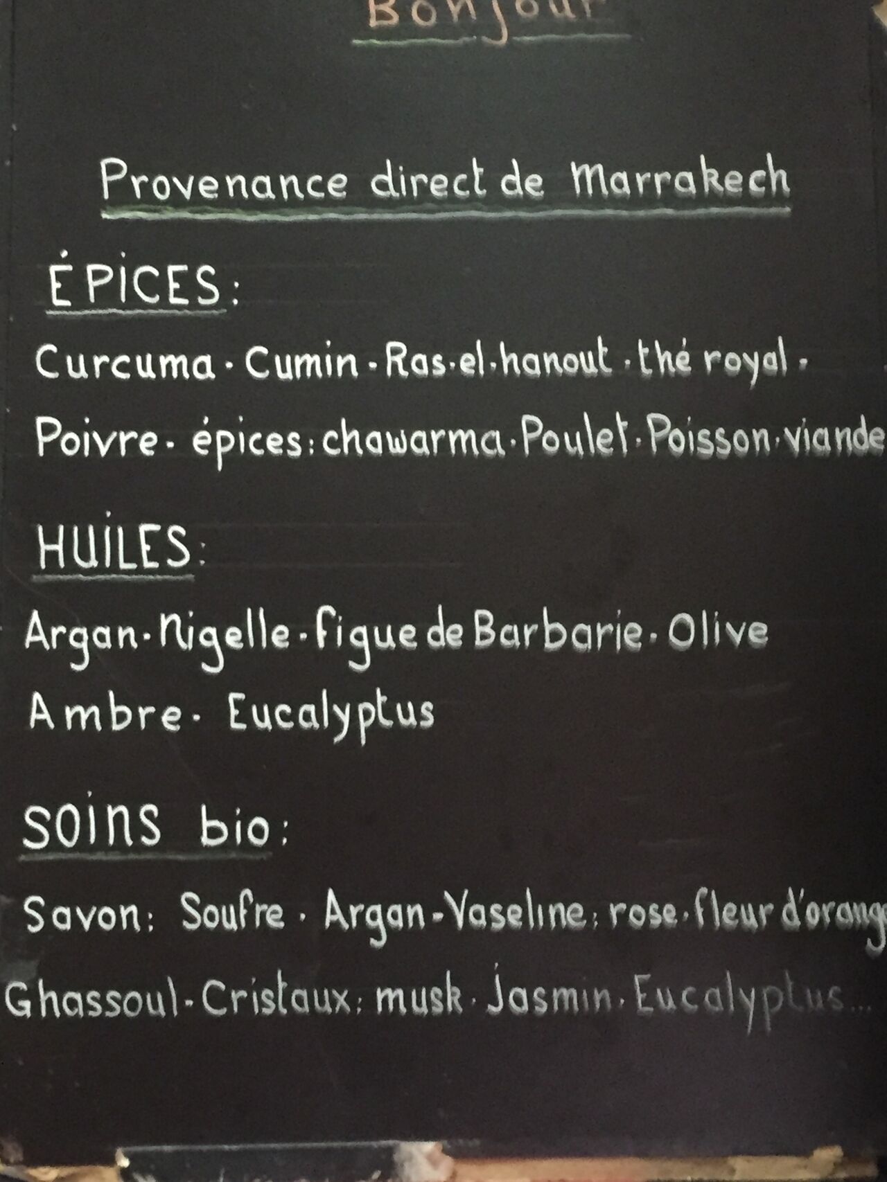 Epices et cosmétiques à Panse du Loup