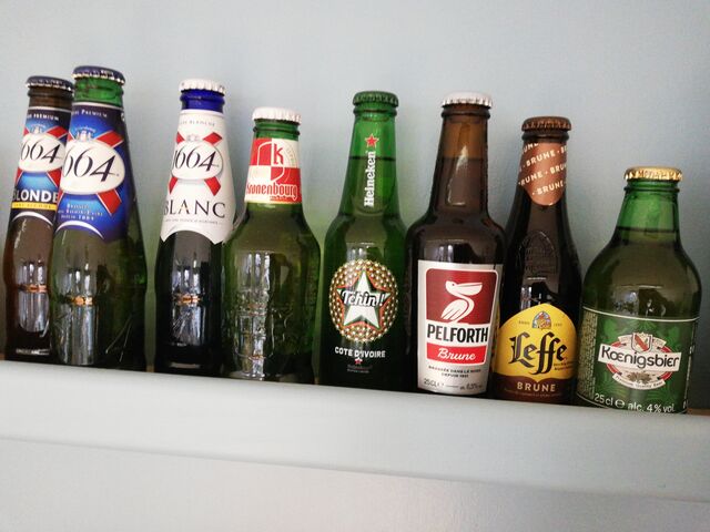 Nos bières :
1664 sans alcool
1664 blonde
1664 blanche
Kronenbourg
Heineken
Pelforth brune
Leffe brune
Koenigsbier