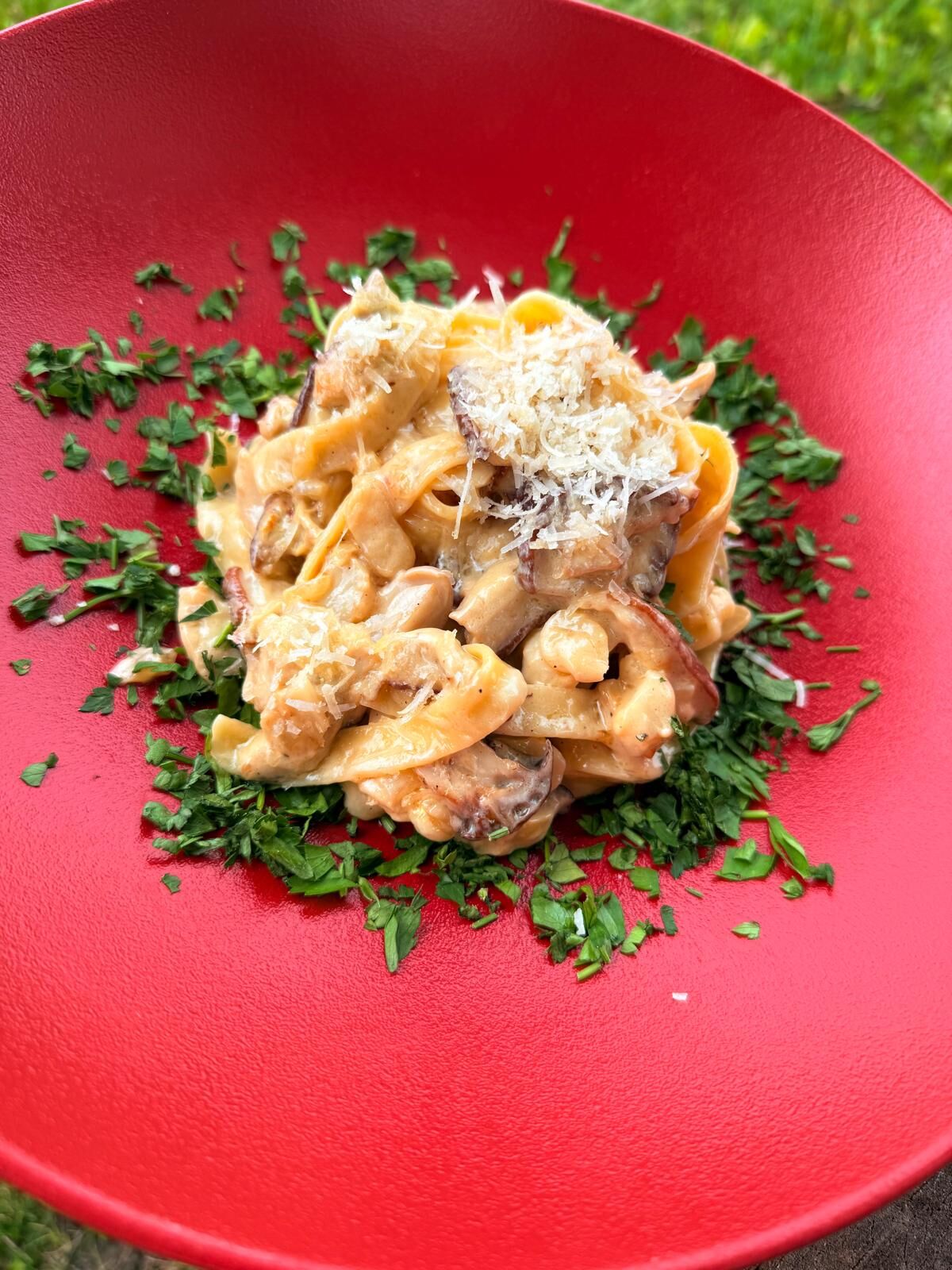 Tagliatelle z grzybami leśnymi